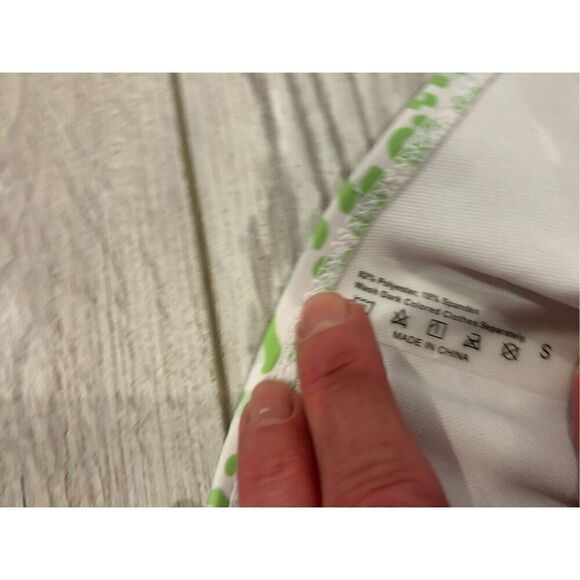 Lime green, cheetah, two-piece bikini, swimsuit, size S - Picture 10 of 11